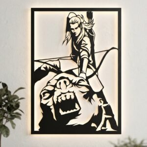 legolas and troll svg & png